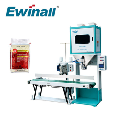 5 - 25kg Double Scales Rice Packing Machine For Wheat Sesame Rice Mill DCS-50B2