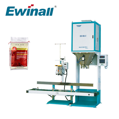 PLC Control Rice Packing Machine With Vibrator Sewing Conveyor DCS-50E2-Z