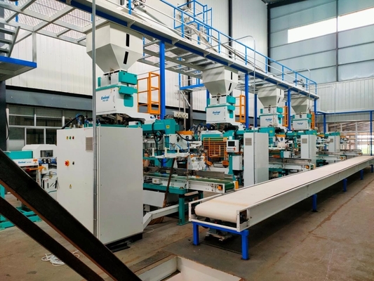 Double Bag Warehouse Fully Automatic Packaging Machine 5-25KG For Rice Beans