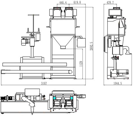 Manual Automatic Rice Packing Machine DCS-50FB3+ Ewinall