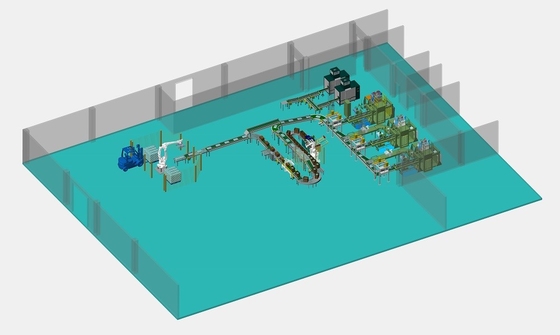 Servo Motion Multifunction Automated Packaging Lines Converying Robot Palletzing System