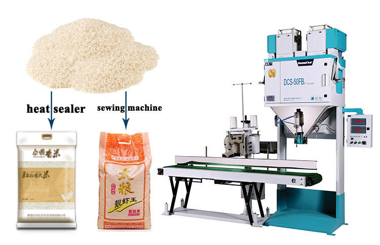 Automatic Weight Rice Packing Machine 0.5MPa 1.1KW